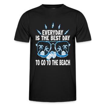 Everyday Is The Best Day To Go To The Beach - Vaca - Men's Functional T-Shirt - black - Front - AI Model Male 178 dark (178cm)