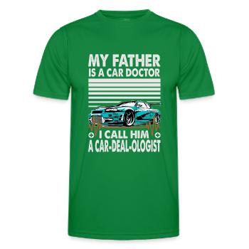 Mon père est un médecin automobile, je l’appelle un car-deal-ol - T-shirt sport Homme - vert - Devant - AI Model Male 178 dark (178cm)