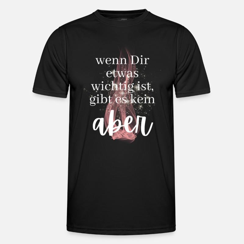 POSITIVE EINSTELLUNG MINDSET Motivation - Männer Funktions-T-Shirt - Schwarz