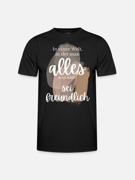 POSITIVE EINSTELLUNG MINDSET Motivation - Männer Funktions-T-Shirt - Schwarz