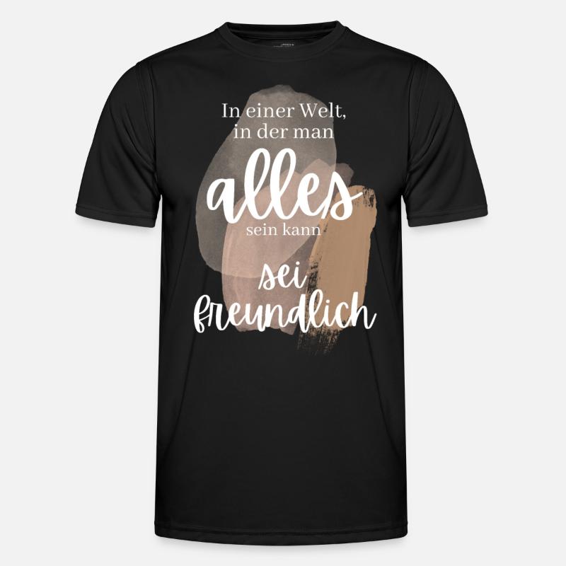 POSITIVE EINSTELLUNG MINDSET Motivation - Männer Funktions-T-Shirt - Schwarz