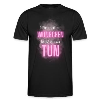 POSITIVE EINSTELLUNG MINDSET Motivation - Männer Funktions-T-Shirt - Schwarz - Vorne - AI Model Male 178 dark (178cm)