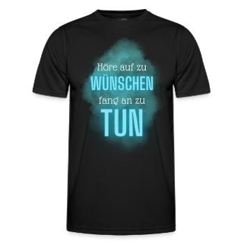 POSITIVE EINSTELLUNG MINDSET Motivation - Männer Funktions-T-Shirt - Schwarz - Vorne - AI Model Male 178 dark (178cm)