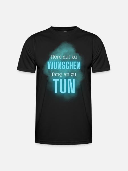 POSITIVE EINSTELLUNG MINDSET Motivation - Männer Funktions-T-Shirt - Schwarz