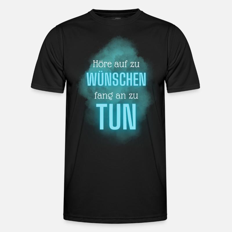 POSITIVE EINSTELLUNG MINDSET Motivation - Männer Funktions-T-Shirt - Schwarz