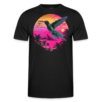 Kolibri Vogel Natur Tiere Wildnis Nektar - Männer Funktions-T-Shirt - Schwarz - Vorne - AI Model Male 178 dark (178cm)