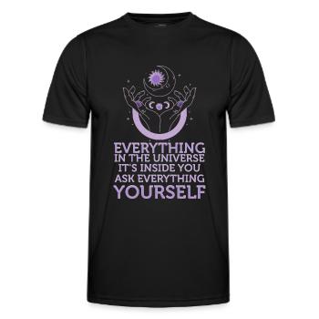 Alles im Universum ist in dir - Männer Funktions-T-Shirt - Schwarz - Vorne - AI Model Male 178 dark (178cm)
