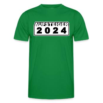 Aufsteiger 2024 - Männer Funktions-T-Shirt - Kelly Green - Vorne - AI Model Male 178 dark (178cm)
