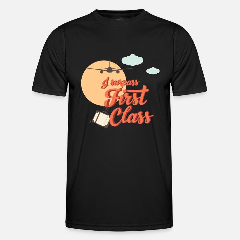 Ich übertreffe first class - Männer Funktions-T-Shirt - Schwarz