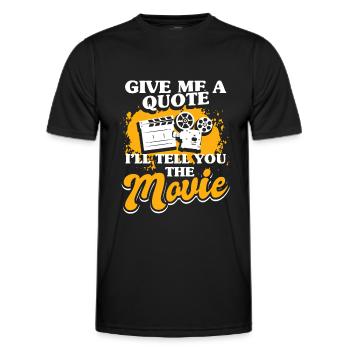 Kino Film-Zitat Filmklappe - Männer Funktions-T-Shirt - Schwarz - Vorne - AI Model Male 178 dark (178cm)