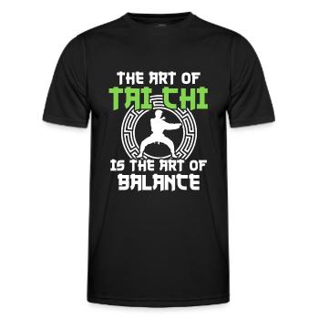 Arts Martiaux Tai Chi - T-shirt sport Homme - noir - Devant - AI Model Male 178 dark (178cm)
