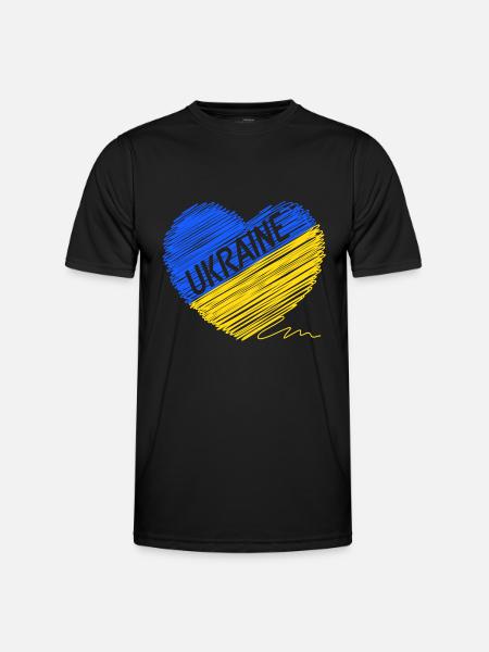 Ukraine Flag - Pray For Ukraine - Viva Ukraine - Men's Functional T-Shirt - black