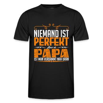 perfekt dad !! - Männer Funktions-T-Shirt - Schwarz - Vorne - AI Model Male 178 dark (178cm)
