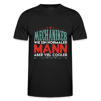 mechaniker - mechaniker aber viel cooler - Männer Funktions-T-Shirt - Schwarz - Vorne - AI Model Male 178 dark (178cm)