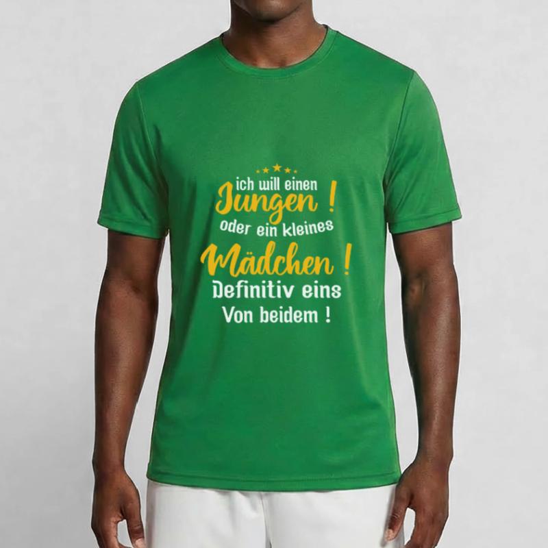 Kleiner Junge | ich will einen jungen oder ein Männer Funktions-T-Shirt