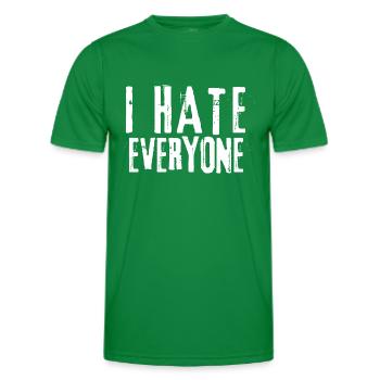 I Hate Everyone - Men's Functional T-Shirt - kelly green - Front - AI Model Male 178 dark (178cm)