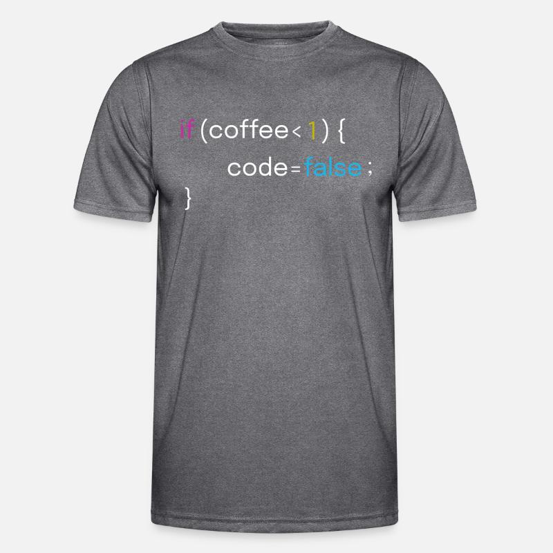 Conception amusante de café et de codage T-shirt sport Homme