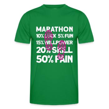 Marathon Running Lauf T-Shirt - Men's Functional T-Shirt - kelly green - Front - AI Model Male 178 dark (178cm)