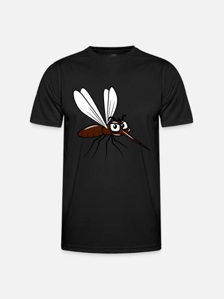 Mücke witzig stechen - Männer Funktions-T-Shirt - Schwarz