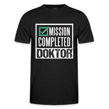 Arzt Abschluss Mission Completed Doktor Facharzt - Männer Funktions-T-Shirt - Schwarz - Vorne - AI Model Male 178 dark (178cm)