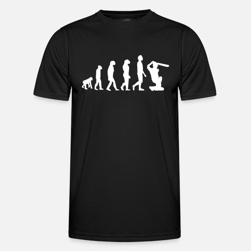 Evolution Cricket - Männer Funktions-T-Shirt - Schwarz