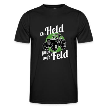 Trekker Traktor landwirt - Männer Funktions-T-Shirt - Schwarz - Vorne - AI Model Male 178 dark (178cm)