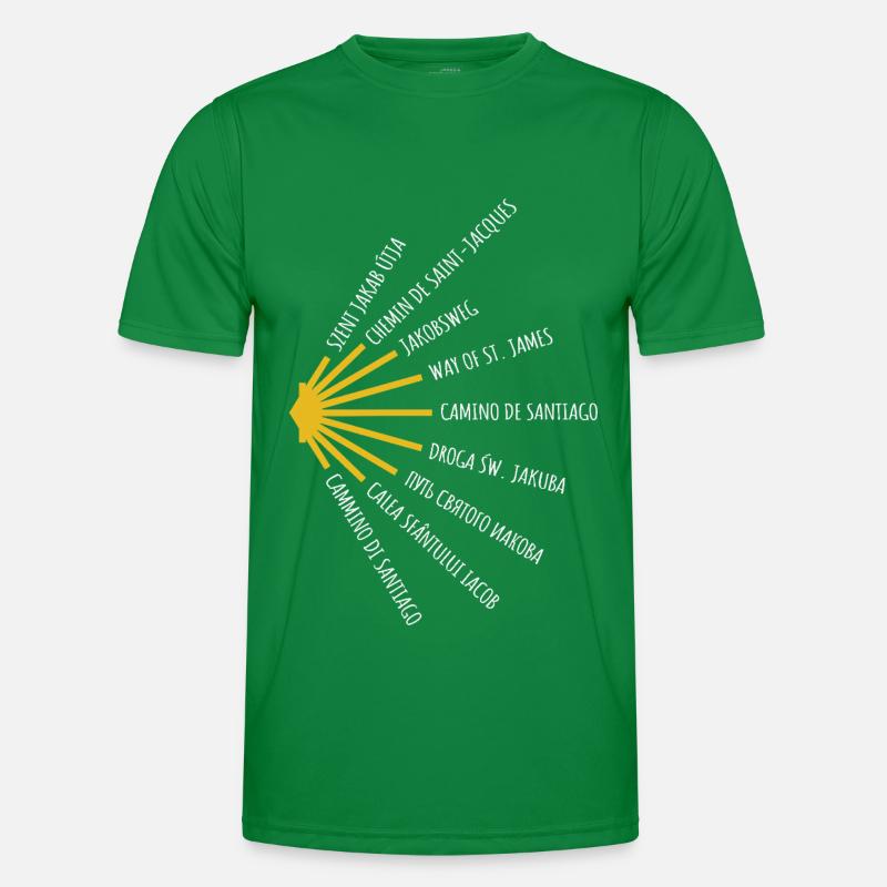 Le Chemin de Saint-Jacques-de-Compostelle compte de nombreuses langues - Chemin - Pèlerinage T-shirt sport Homme