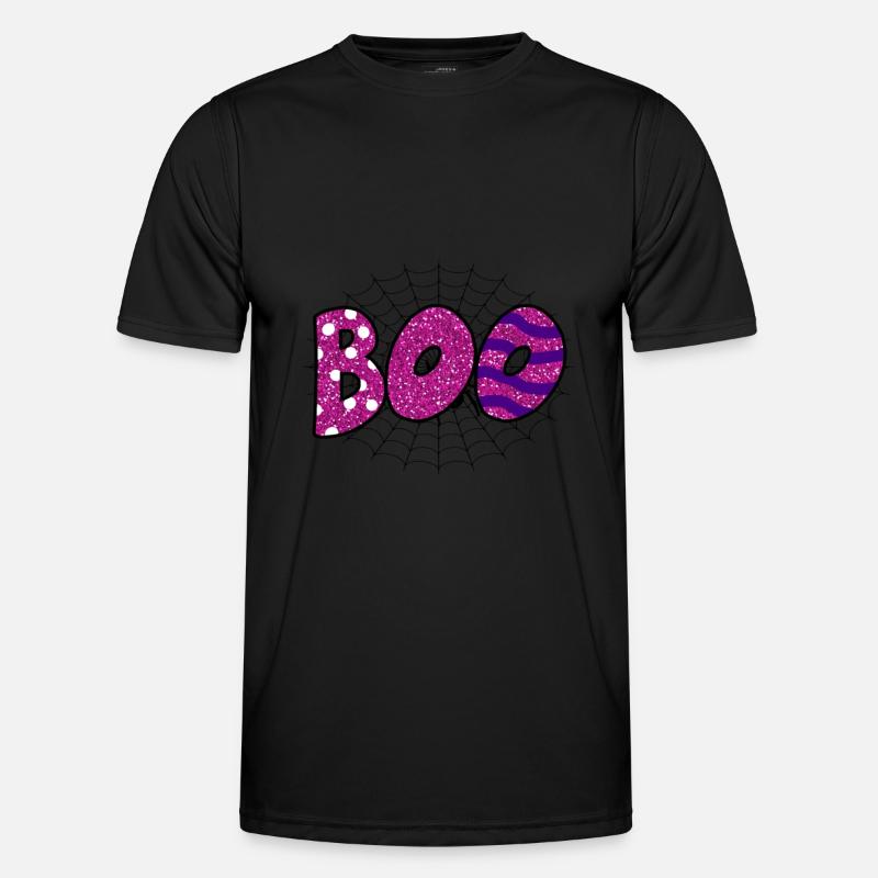 Halloween Boo Spider Web - Men's Functional T-Shirt - black