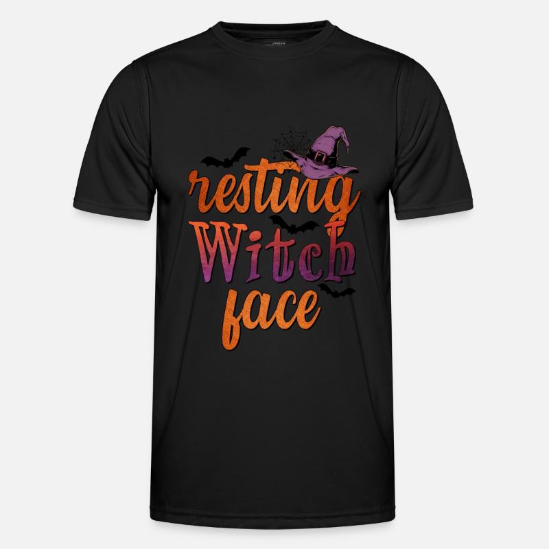 Halloween Resting Witch Face - Men's Functional T-Shirt - black