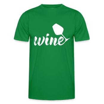 Vin, vin, #wein, vin blanc - T-shirt sport Homme - vert - Devant - AI Model Male 178 dark (178cm)