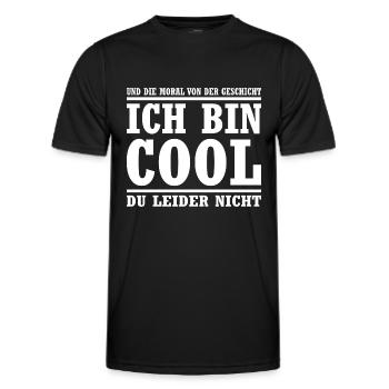 Ironisches Sprüche Fun Shirt Ironie Sarkasmus - Männer Funktions-T-Shirt - Schwarz - Vorne - AI Model Male 178 dark (178cm)