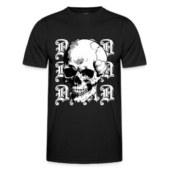 Crâne, Mort, Ossements, Gens, Ténèbres - T-shirt sport Homme - noir - Devant - AI Model Male 178 dark (178cm)