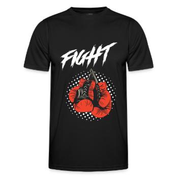 Combat de boxe - T-shirt sport Homme - noir - Devant - AI Model Male 178 dark (178cm)
