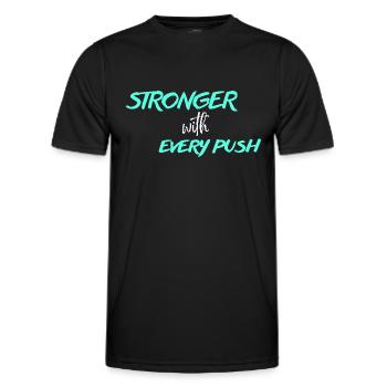 Training - Männer Funktions-T-Shirt - Schwarz - Vorne - AI Model Male 178 dark (178cm)