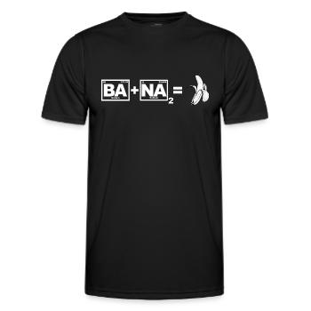 Banana (Ba + Na2) - Chemistry, Periodic Table - Men's Functional T-Shirt - black - Front - AI Model Male 178 dark (178cm)