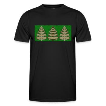 Sapins - T-shirt sport Homme - noir - Devant - AI Model Male 178 dark (178cm)