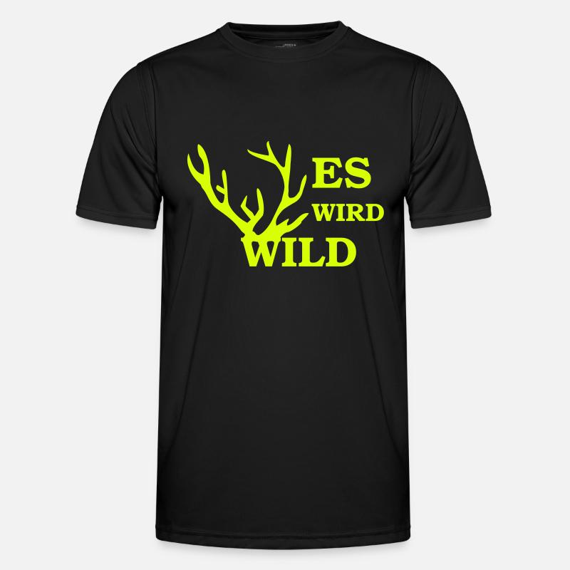 es wird wild - Men's Functional T-Shirt - black