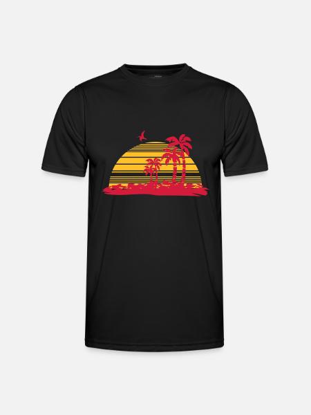 sunset island - Men's Functional T-Shirt - black