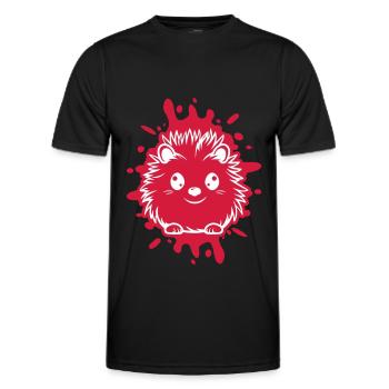 Igel Tier Baby - Männer Funktions-T-Shirt - Schwarz - Vorne - AI Model Male 178 dark (178cm)