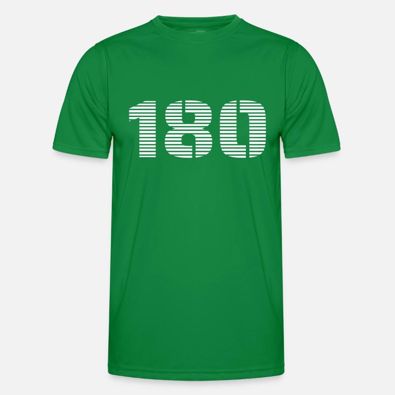 180 one hundred and eighty darts Dart Triple 20 maximum Men's Functional T-Shirt