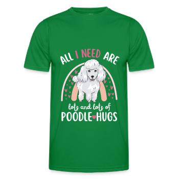 Doux caniche amoureux Kawaii - T-shirt sport Homme - vert - Devant - AI Model Male 178 dark (178cm)