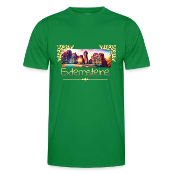 Externsteine – Magie in Stein und Zeit - Männer Funktions-T-Shirt - Kelly Green - Vorne - AI Model Male 178 dark (178cm)