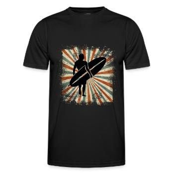 Surfing - Männer Funktions-T-Shirt - Schwarz - Vorne - AI Model Male 178 dark (178cm)
