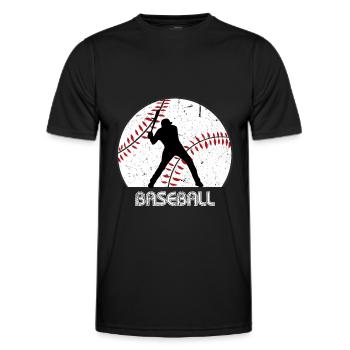 Baseball - Männer Funktions-T-Shirt - Schwarz - Vorne - AI Model Male 178 dark (178cm)