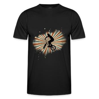 BMX - Männer Funktions-T-Shirt - Schwarz - Vorne - AI Model Male 178 dark (178cm)