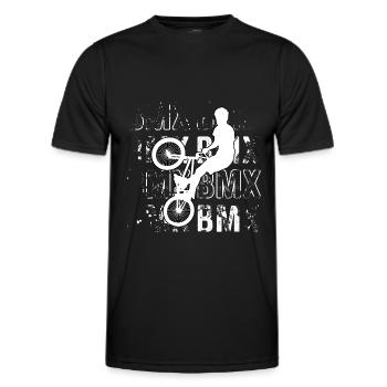 Bmx - T-shirt sport Homme - noir - Devant - AI Model Male 178 dark (178cm)