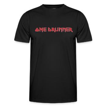 ONE DRUMMER - Men's Functional T-Shirt - black - Front - AI Model Male 178 dark (178cm)