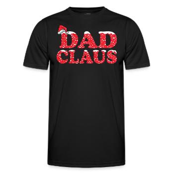 Papa Claus Weihnachtsgeschenk für Papa - Männer Funktions-T-Shirt - Schwarz - Vorne - AI Model Male 178 dark (178cm)