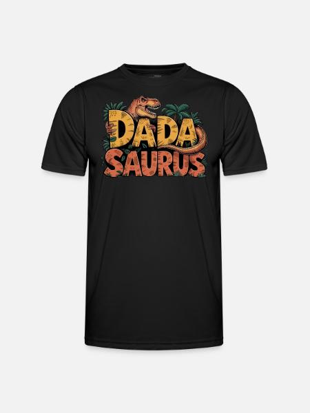 Dinosaur Dad Saurus Gift Dad - Men's Functional T-Shirt - black