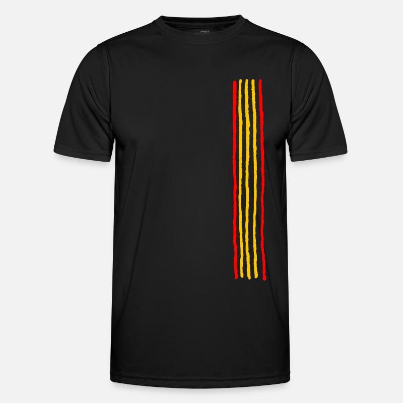 Spanien Streifen Männer Funktions-T-Shirt